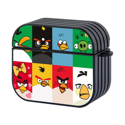Angry Bird Collage Character Apple Airpods 4 Case Black