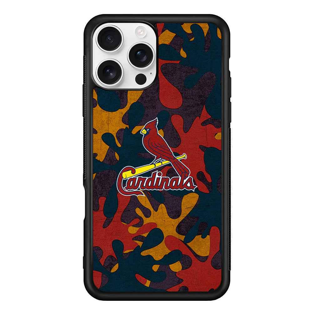 Arizona Cardinals Camo and Emblem iPhone 16 Pro Case