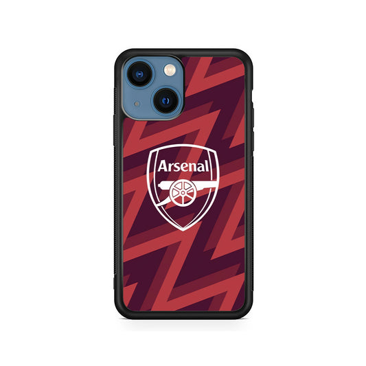 Arsenal Emblem Jersey Pattern iPhone 15 Plus Case