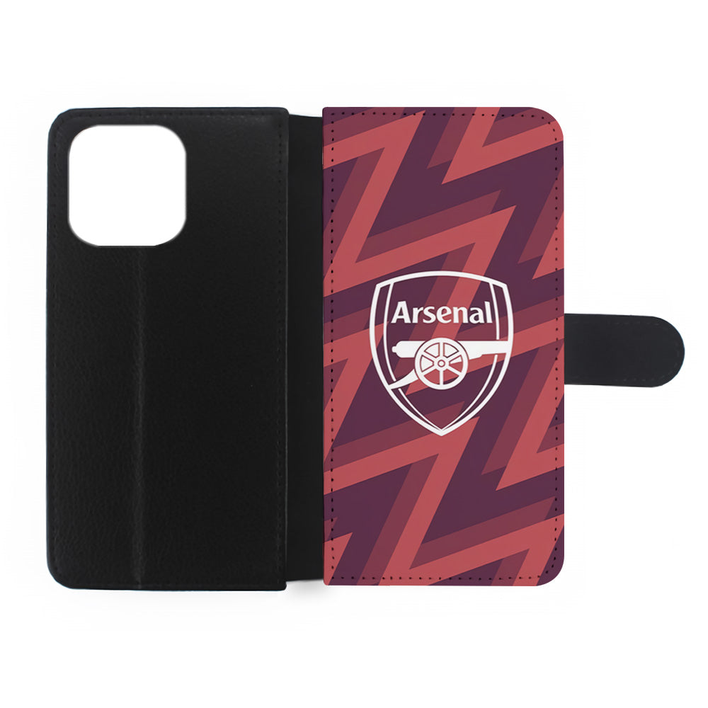 Arsenal Emblem Jersey Pattern iPhone 14 Pro Max Case