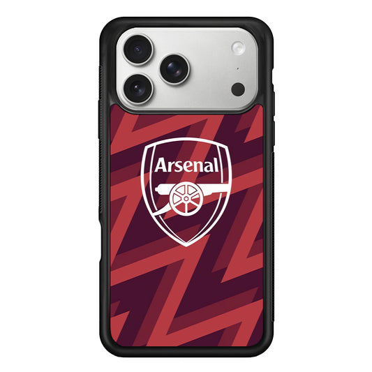 Arsenal Emblem Jersey Pattern iPhone 17 Pro Max Case