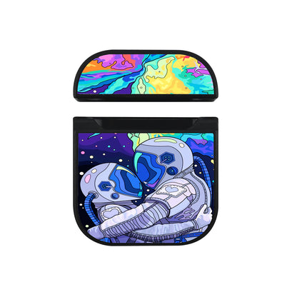 Astronaut Art of Couple Apple Airpods Case Black