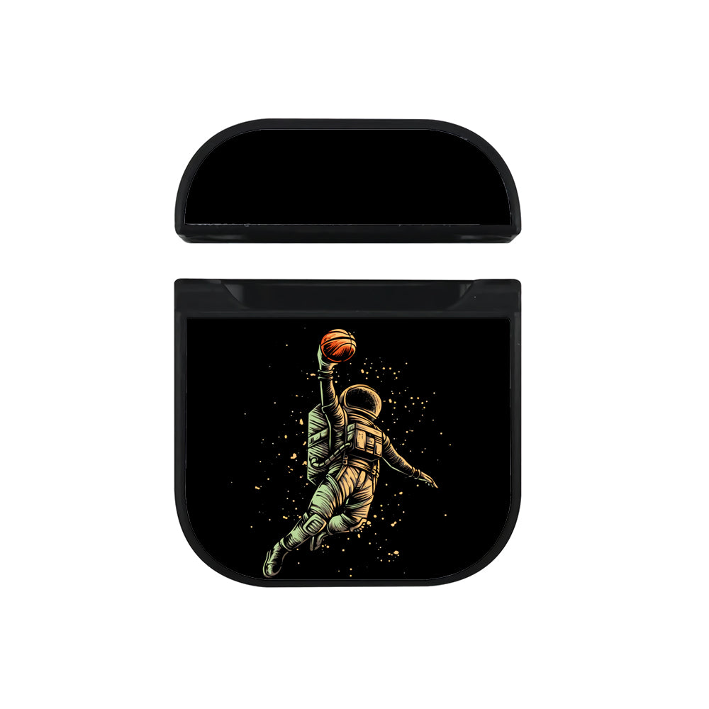 Astronaut Slam Dunk Style Apple Airpods Case Black