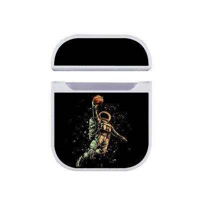 Astronaut Slam Dunk Style Apple Airpods Case White