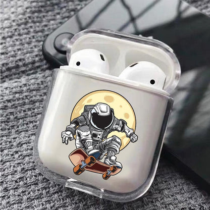 Astronauts Skater Apple Airpods Clear Case