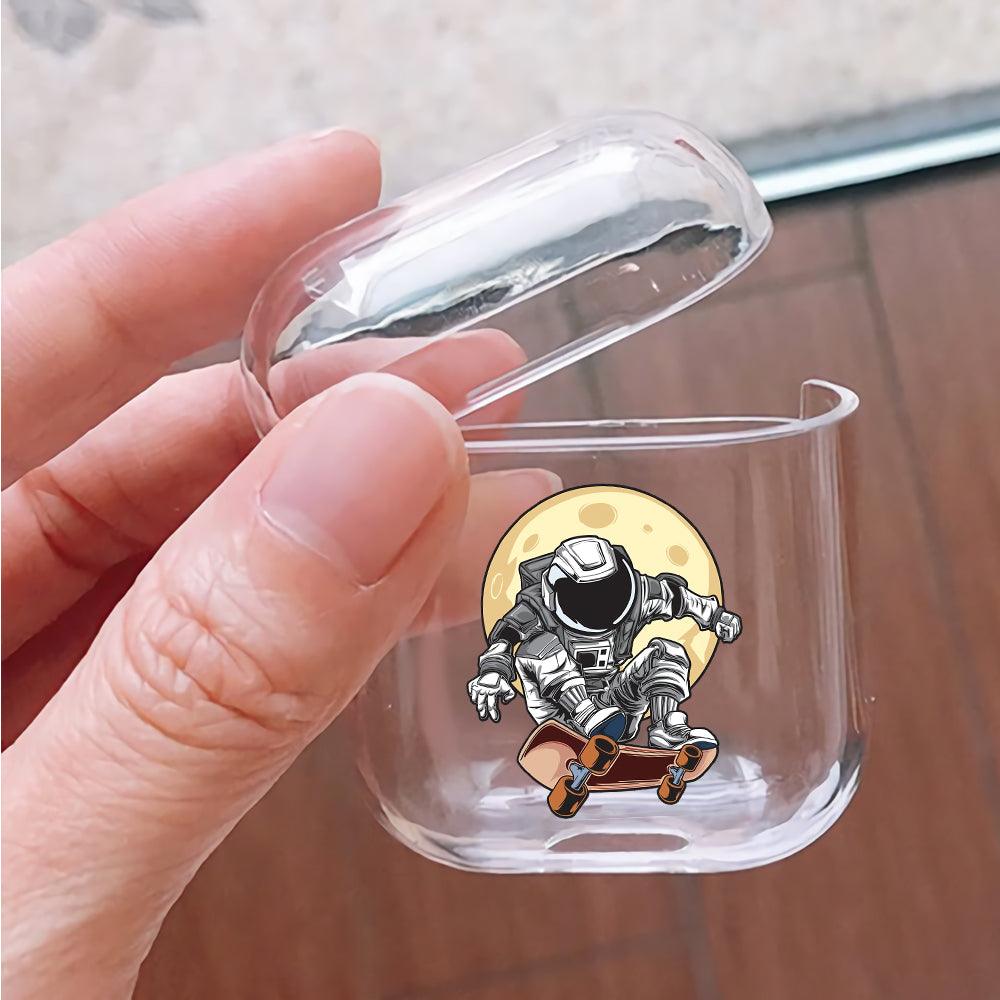 Astronauts Skater Apple Airpods Clear Case