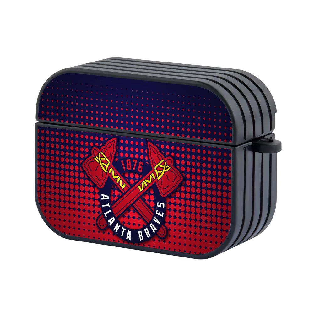 Atlanta Braves MLB The Metallic Shadows Apple Airpods Pro 2 Case Black