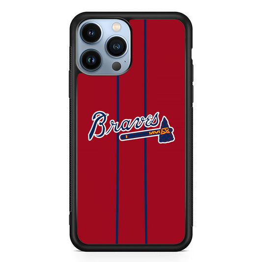 Atlanta Braves Red Light iPhone 15 Pro Case - Carneyforia