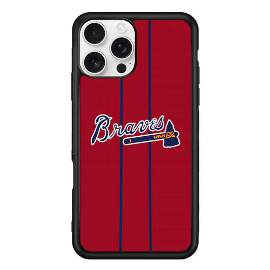 Atlanta Braves Red Light iPhone 16 Pro Max Case
