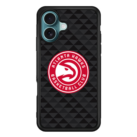 Atlanta Hawks Pattern Of Triangle iPhone 16 Plus Case