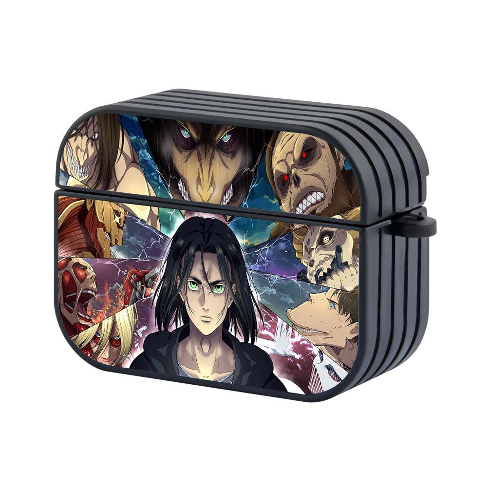 Attack on Titan All Titan Form Apple Airpods Pro 2 Case Black