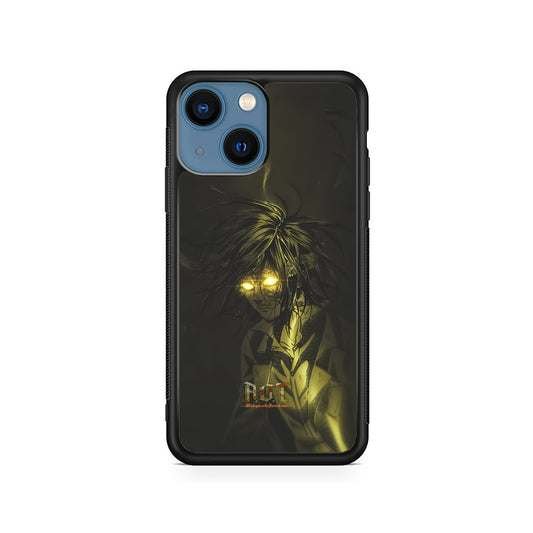 Attack on Titan Flaming Golden Eyes iPhone 15 Plus Case