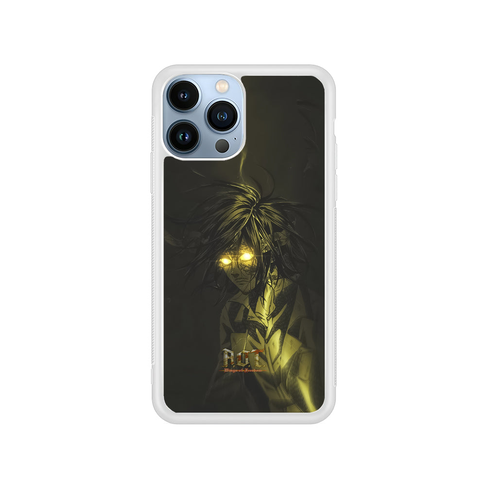 Attack on Titan Flaming Golden Eyes iPhone 15 Pro Max Case