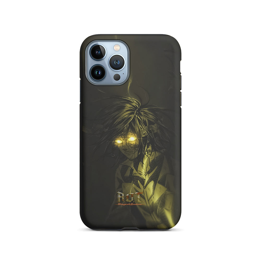 Attack on Titan Flaming Golden Eyes iPhone 15 Pro Max Case