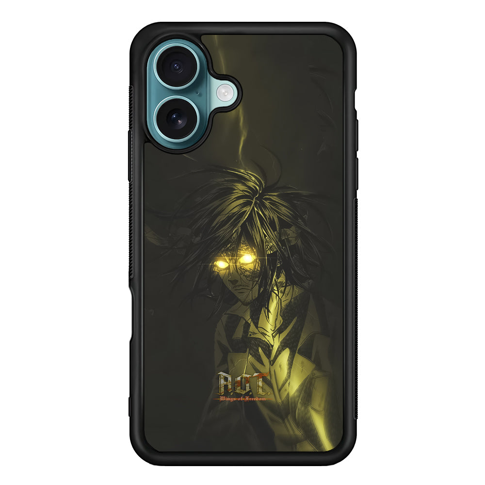 Attack on Titan Flaming Golden Eyes iPhone 17 Case