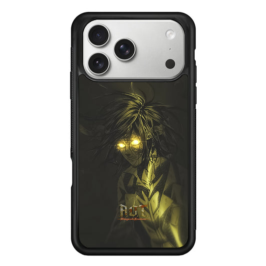 Attack on Titan Flaming Golden Eyes iPhone 17 Pro Max Case