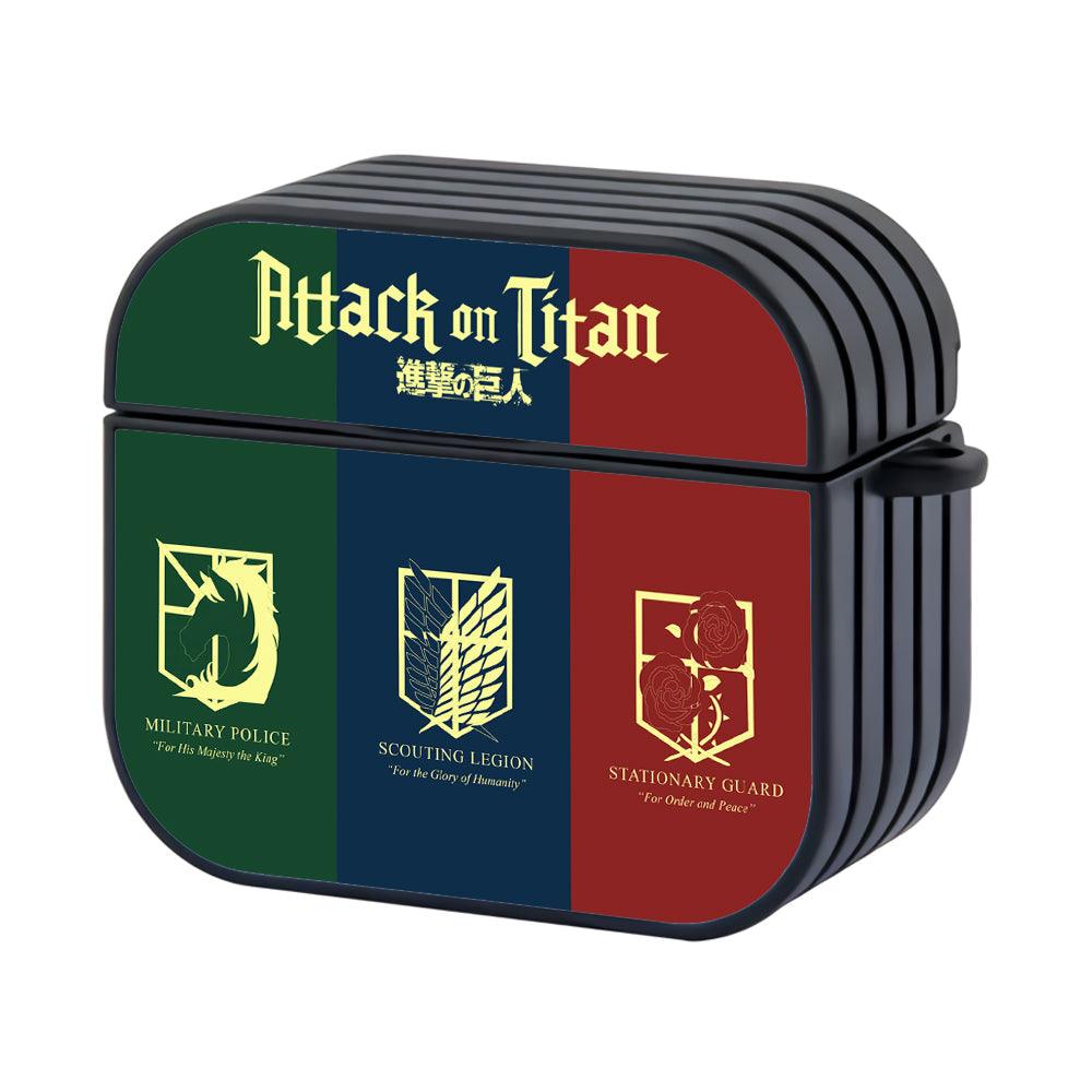 Attack on Titan Police Legion and Guard Apple Airpods 4 Case Black
