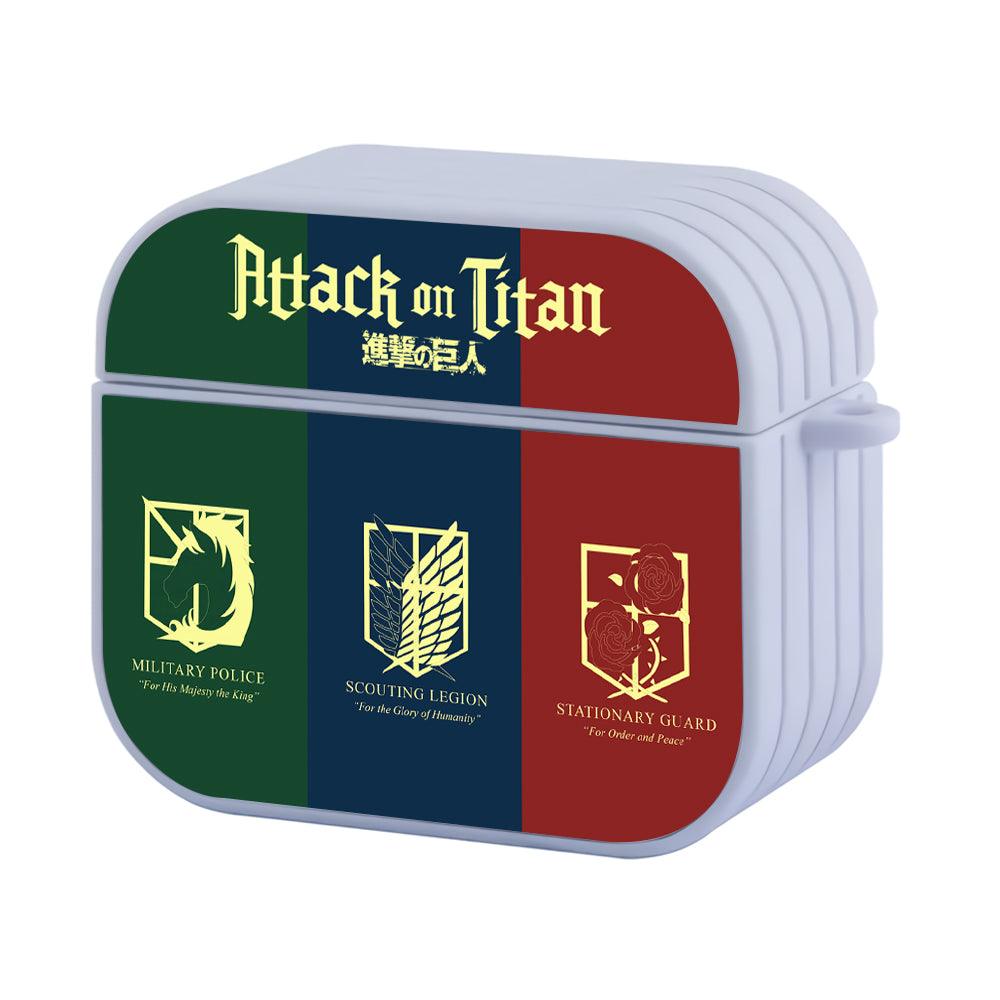 Attack on Titan Police Legion and Guard Apple Airpods 4 Case White