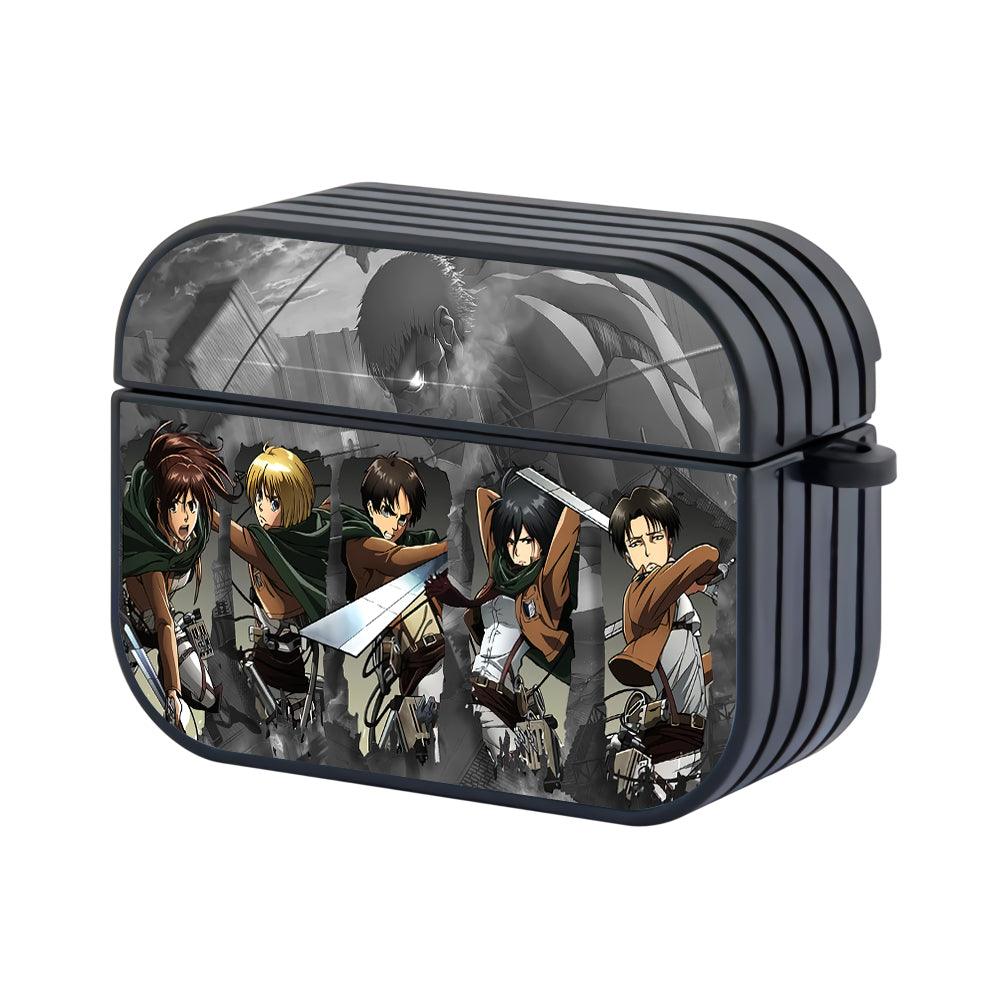 Attack on Titan Squad in Action Apple Airpods Pro Case Black