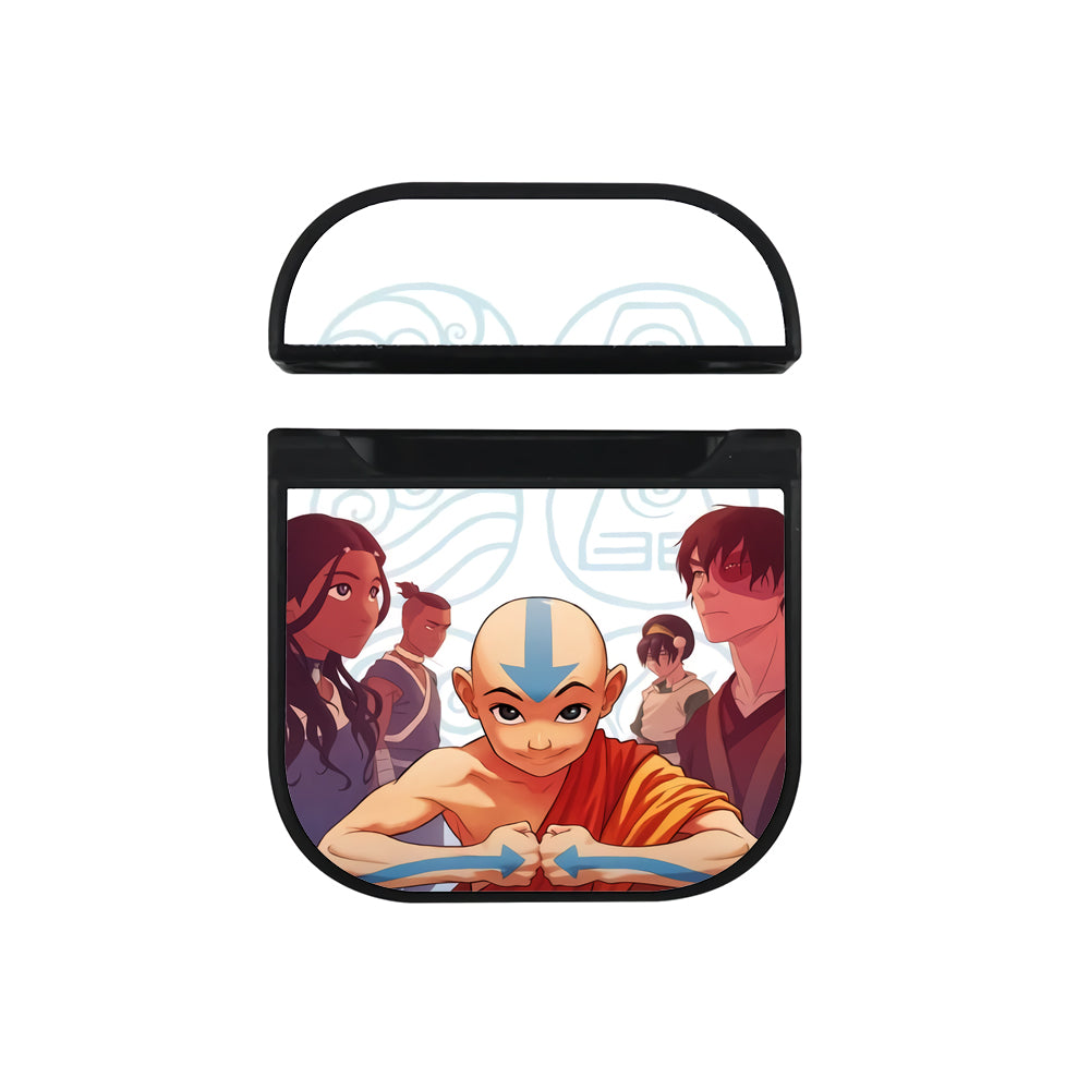 Avatar Aang With Team Apple Airpods Case Black