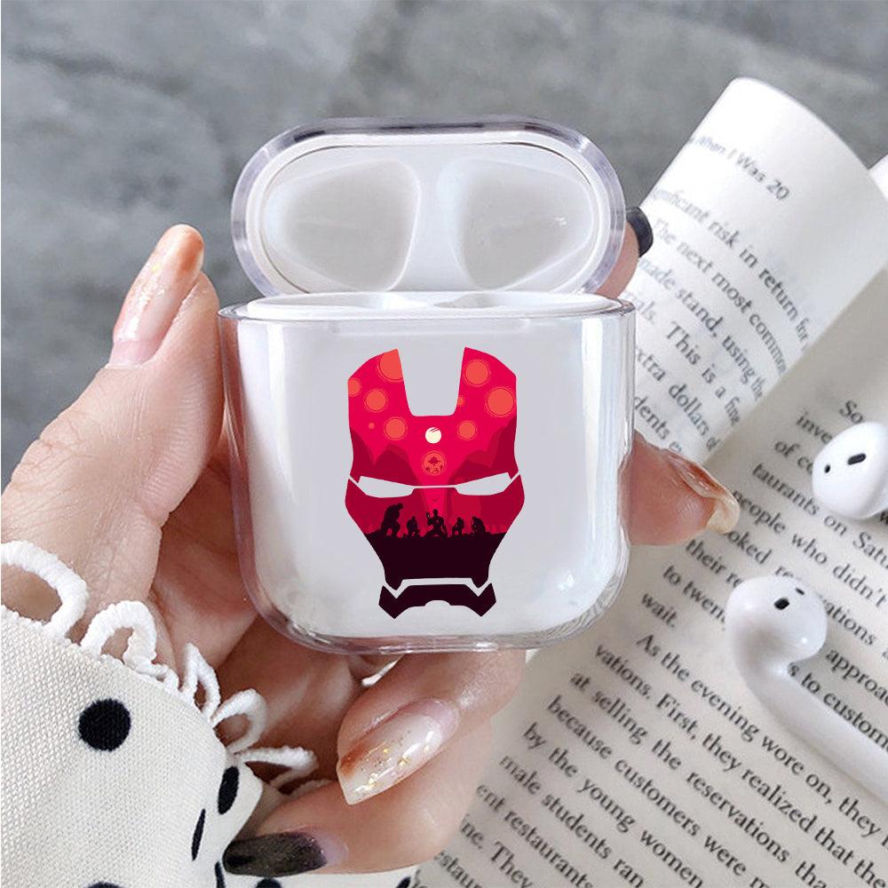 Avenger Iron Mask Apple Airpods Clear Case