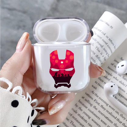 Avenger Iron Mask Apple Airpods Clear Case