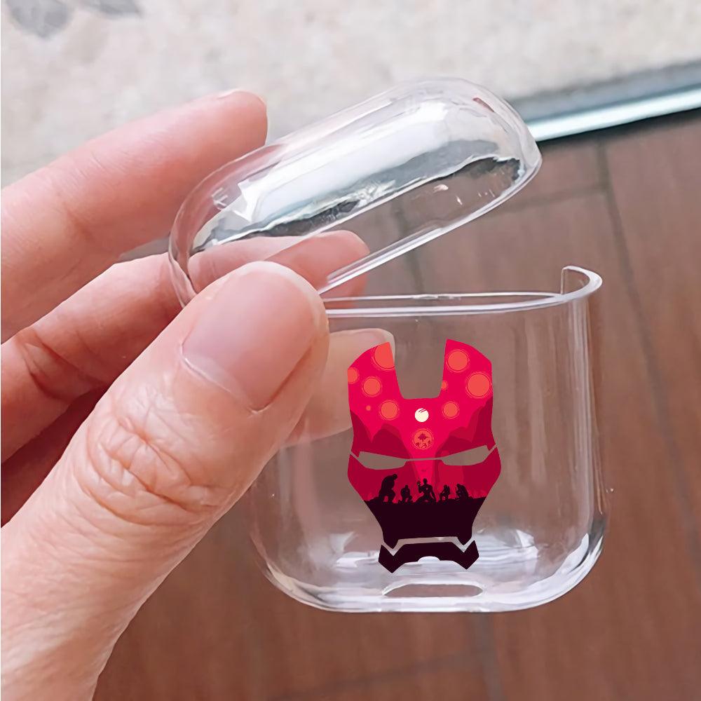 Avenger Iron Mask Apple Airpods Clear Case