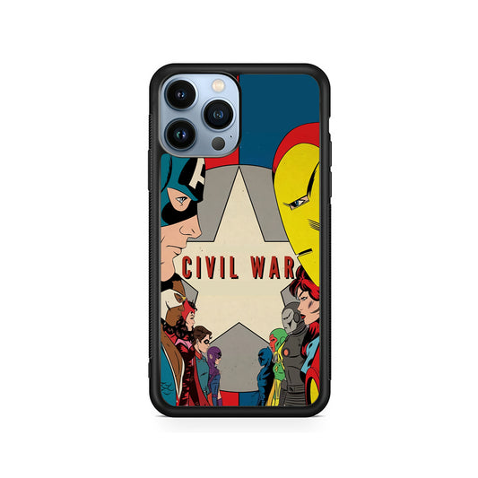 Avengers Civil War Comic iPhone 14 Pro Max Case