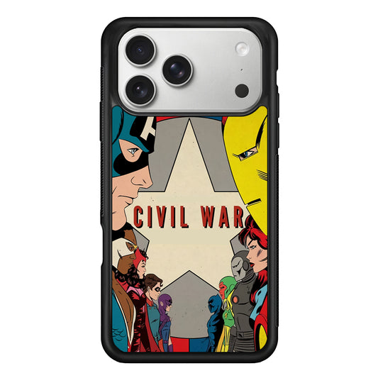 Avengers Civil War Comic iPhone 17 Pro Max Case