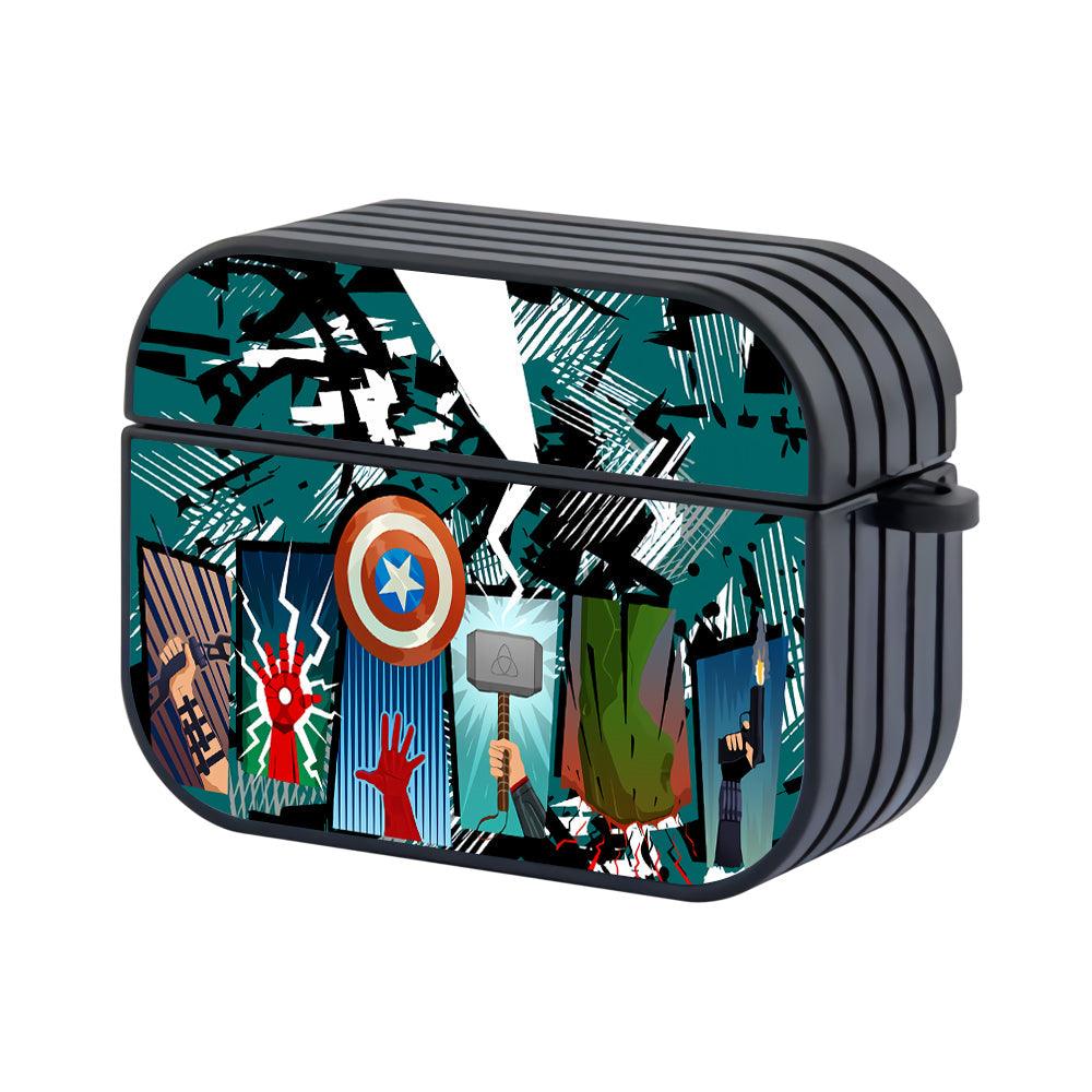 Avengers Keep The Hands Up Logo Apple Airpods Pro Case Black