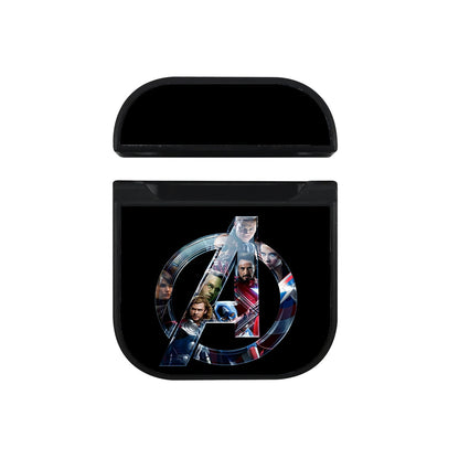 Avengers Logo Art Apple Airpods Case Black