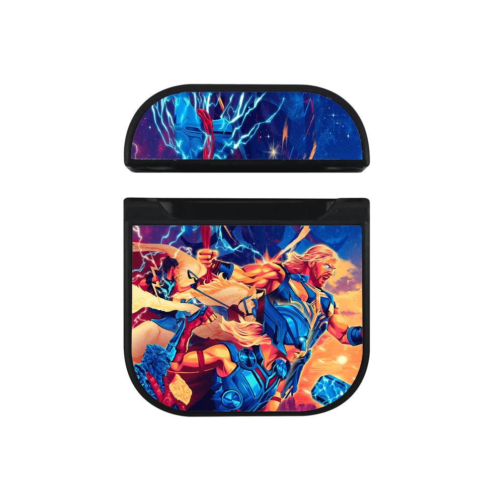 Avengers Thor Lightning Punch Apple Airpods Case Black