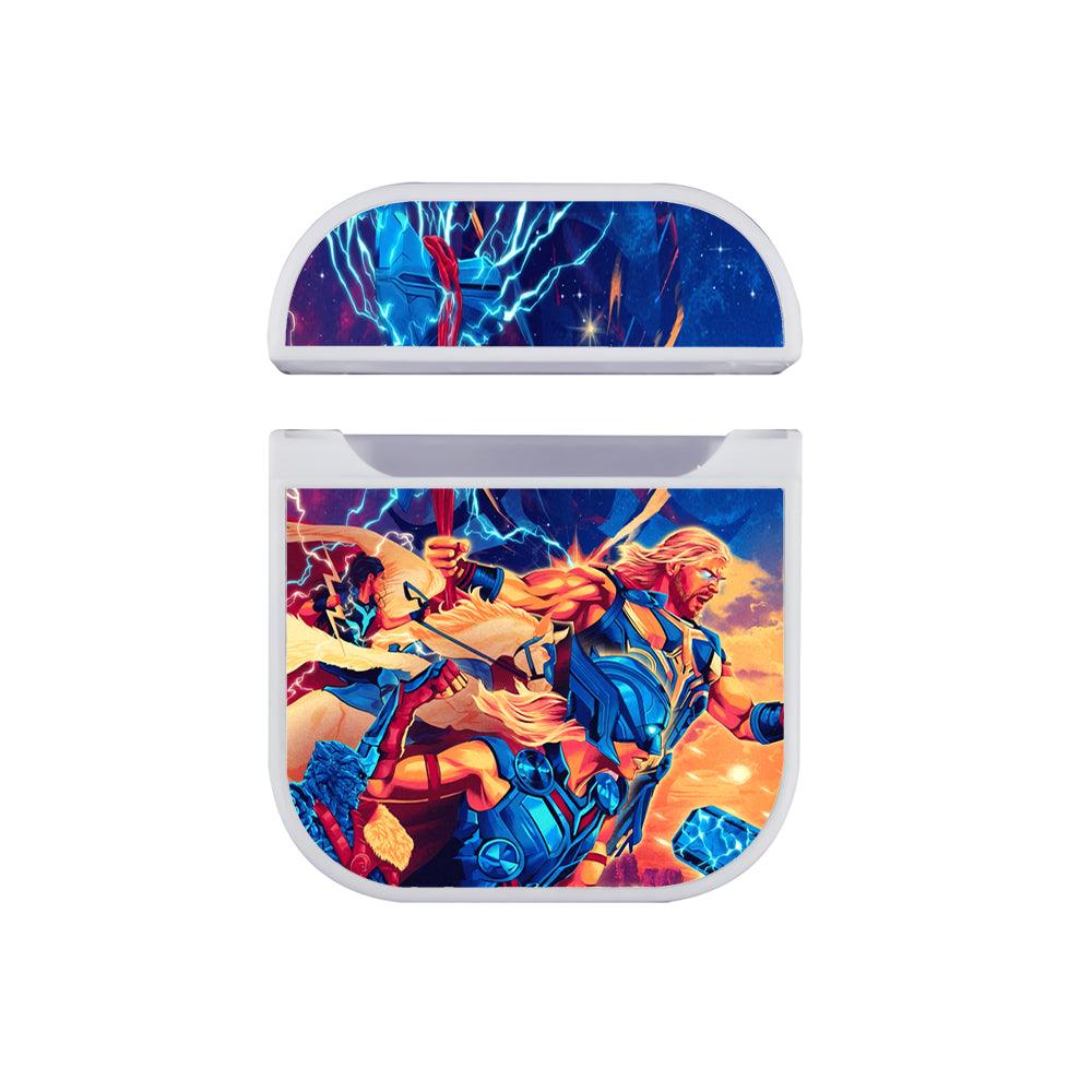 Avengers Thor Lightning Punch Apple Airpods Case White