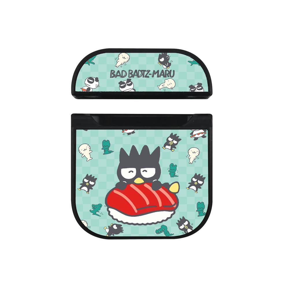 Bad Badtz-Maru Feel Cozy with Sushi Apple Airpods Case Black