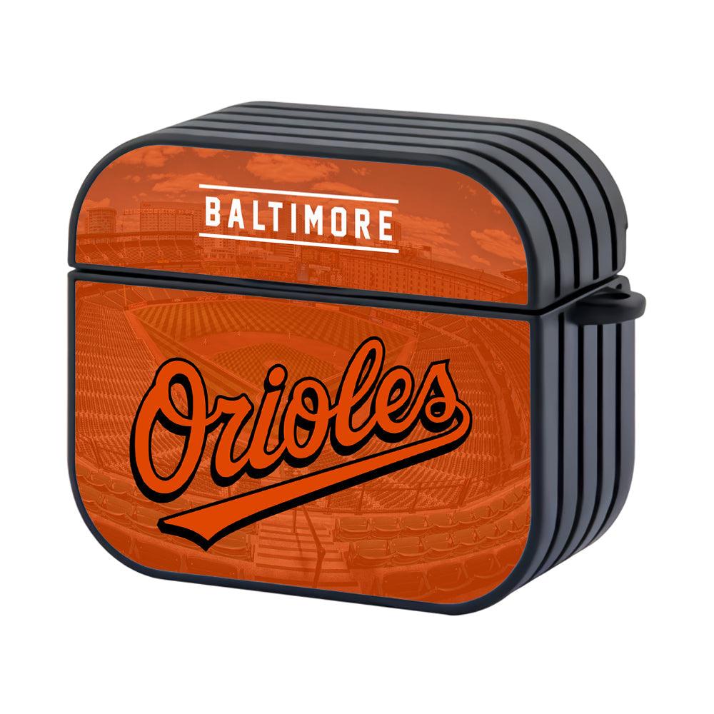Baltimore Orioles Stadium on Banner Apple Airpods 4 Case Black