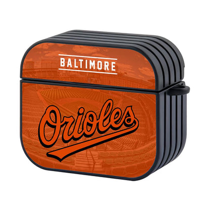 Baltimore Orioles Stadium on Banner Apple Airpods 4 Case Black