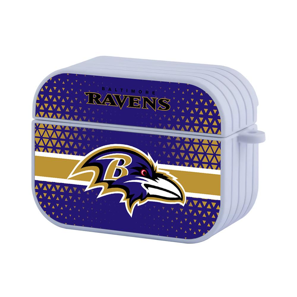 Baltimore Ravens NFL Bright of Golden Triangle Apple Airpods Pro 3 Case White