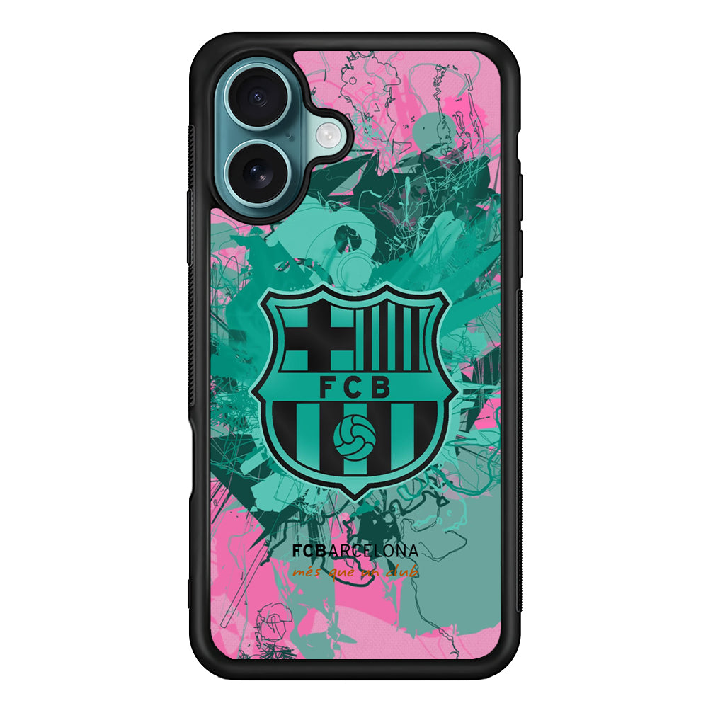 Barcelona FC Spark of Victory iPhone 16 Plus Case