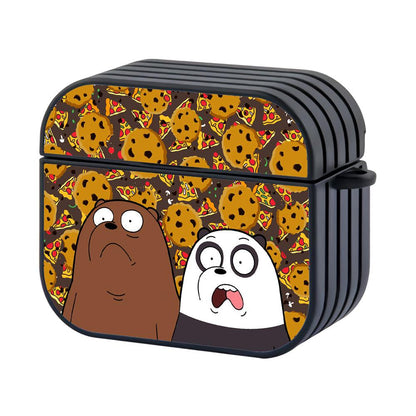 Bare Bears Combination of Two Types of Food Apple Airpods 4 Case Black