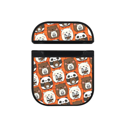 Bare Bears Cute Dolls Apple Airpods Case Black