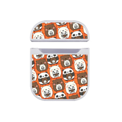 Bare Bears Cute Dolls Apple Airpods Case White