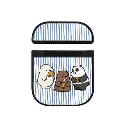 Bare Bears Food Story Apple Airpods Case Black