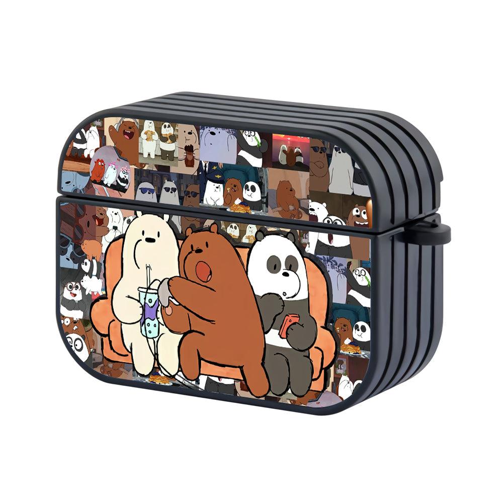 Bare Bears Fun with Each Activity Apple Airpods Pro Case-Black-Carneyforia
