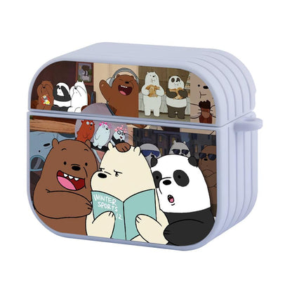 Bare Bears Learning The Winter Sports Apple Airpods 4 Case White