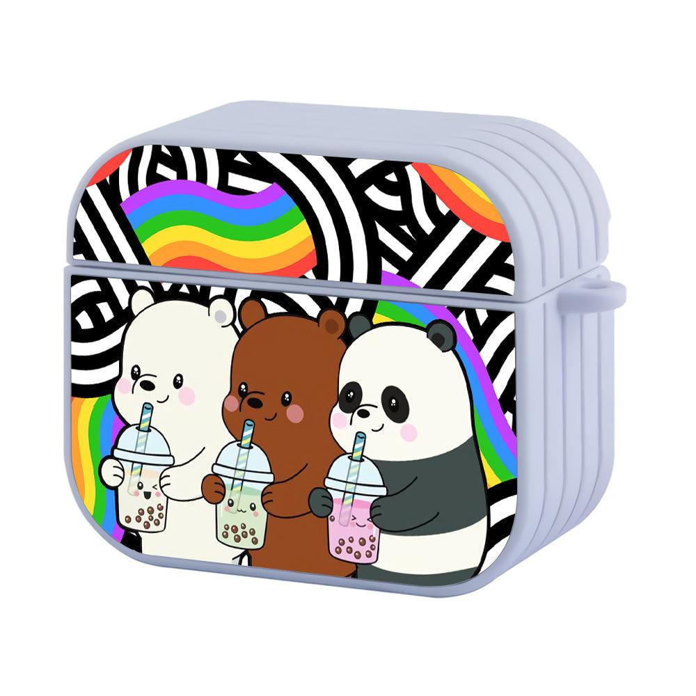 Bare Bears Lovely Drinks Apple Airpods 4 Case White