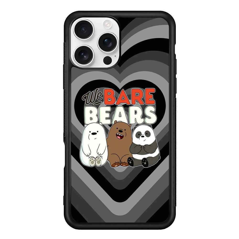 Bare Bears Loving Another iPhone 16 Pro Case