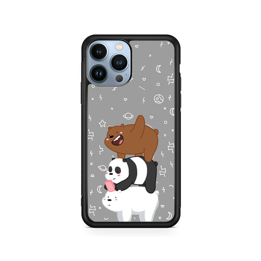 Bare Bears Night Walk iPhone 15 Pro Max Case