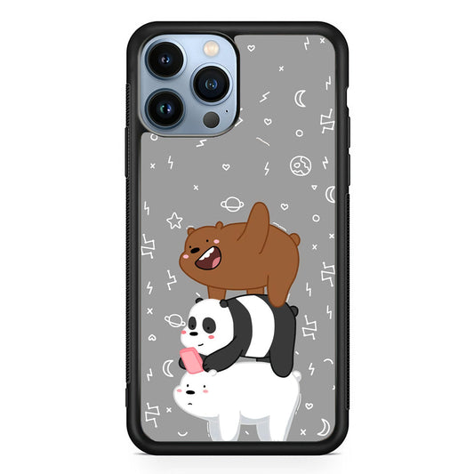 Bare Bears Night Walk iPhone 15 Pro Case - Carneyforia