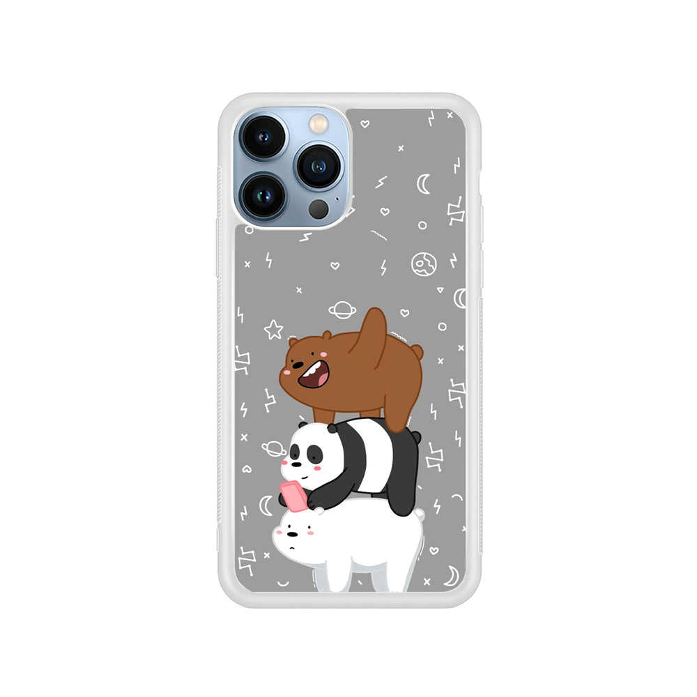 Bare Bears Night Walk iPhone 14 Pro Max Case