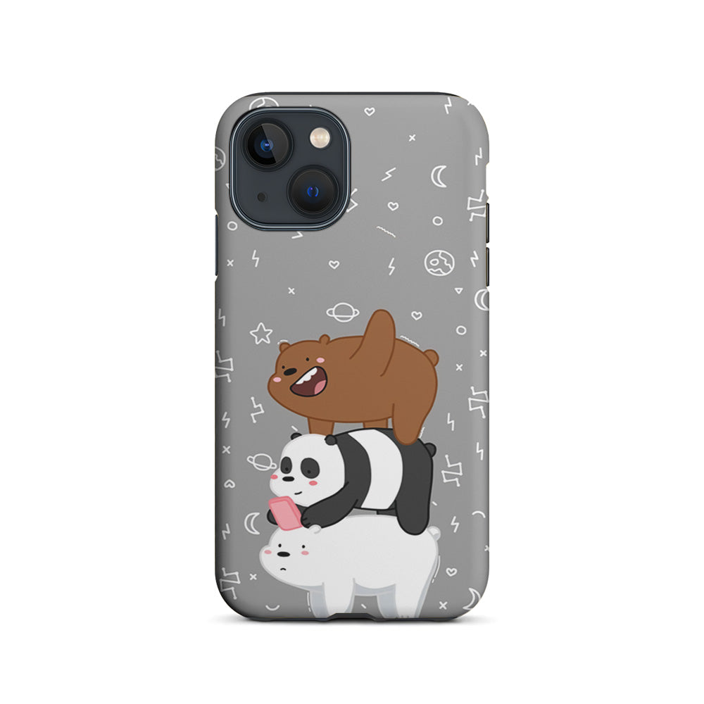 Bare Bears Night Walk iPhone 15 Plus Case